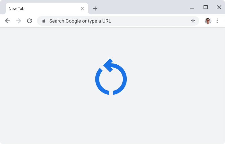 S'actualitza automàticament Interfície d'usuari de Chrome amb la icona que indica que s'està aplicant l'actualització